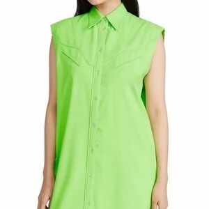 Maison Margiela Green button up dress/long top